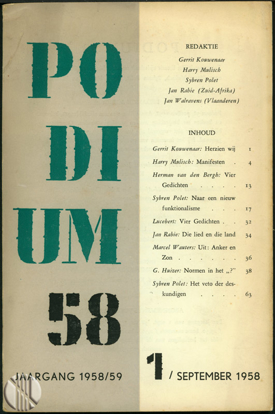 Picture of Podium 58. Jg. 1958/59, nr. 1-6