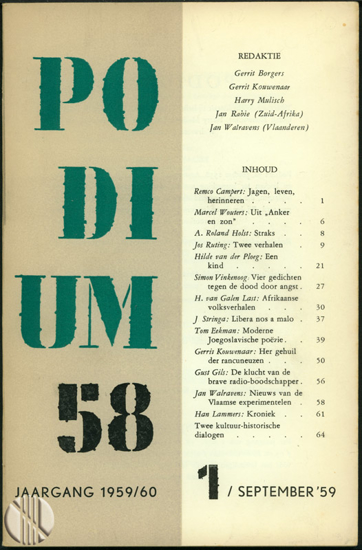 Picture of Podium 58. Jg. 1959/60, nr. 1-6