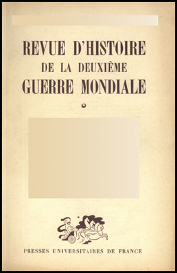 Afbeeldingen van Revue d`Histoire de la Deuxième Guerre Mondiale. Année 5, N° 18