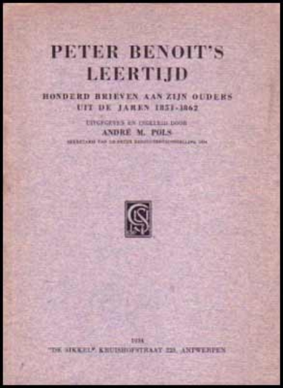 Picture of Peter Benoit´s leertijd