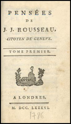 Afbeeldingen van Pensées De J.J. Rousseau, Citoyen De Genève