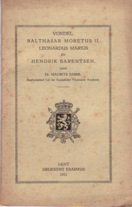 Picture of Vondel, Balthasar Moretus II, Leonardus Marius en Hendrik Barentsen