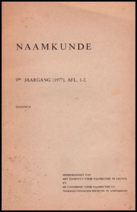 Picture of Naamkunde. Jg. 9 , Afl. 1-2