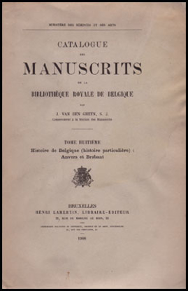 Picture of Catalogue Des Manuscrits De La Bibliothèque Royale De Belgique