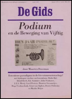 Image de De Gids. Jg. 154 nr 3. Podium en de Beweging van Vijftig, door Maarten doorman