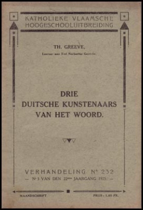 Picture of Drie Duitsche Kunstenaars Van Het Woord