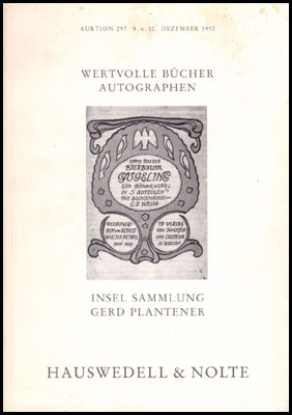 Afbeeldingen van Wertvolle Bücher Und Autographen Des 15.-20. Jahrhunderts Insel Sammlung Gerd Plantener
