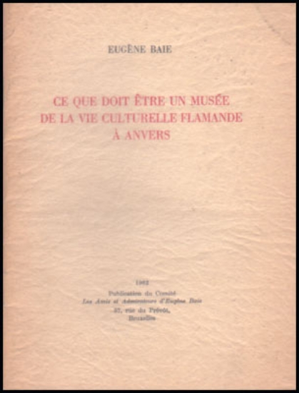 Image de Ce que doit être un musée de la vie culturelle flamande à Anvers