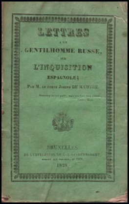 Picture of Lettres A Un Gentilhomme Russe, Sur L'Inquisition Espagnole
