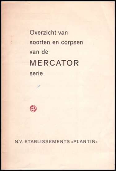 Picture of Overzicht van soorten en corpsen van de MERCATOR serie
