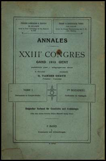 Picture of Annales. XXIIIe Congres Gand. Tome I Documents et compte rendu.