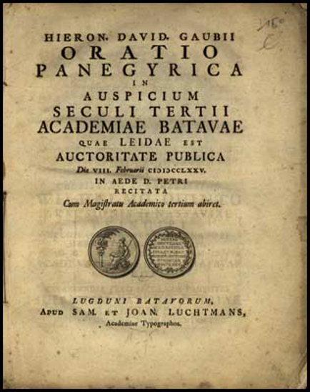 Picture of Oratio Panegyrica in auspicium seculi tertii academiae batavae quae leidae est auctoritate publica