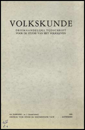 Picture of Volkskunde. Jg 84, nr.1