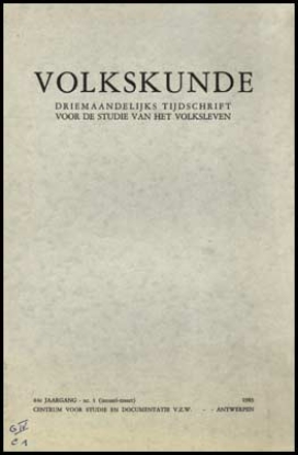 Picture of Volkskunde. Jg 84, nr.1