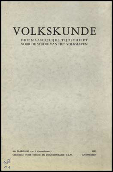 Image de Volkskunde. Jg 84, nr.1