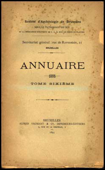 Picture of Annuaire de la societé royale de archeologie de Bruxelles, tome VI