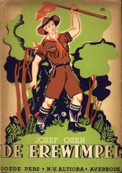 Image de De erewimpel, roman van een scout. Omslag en illustraties Jan Flameng