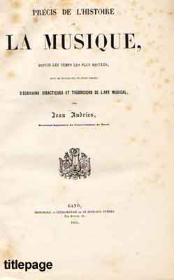 Picture of Précis de l'histoire de la musique, depuis les temps les plus reculés, suivi de notices sur un grand nombre d'écrivains didactiques et théoriciens de l'art musical. Précis de l'Histoire