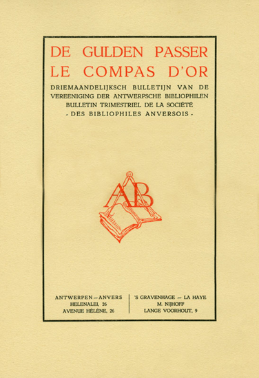 Picture of De Gulden Passer - Le Compas d'Or. Nieuwe reeks - Nouvelle série. 5e Jaargang, nr. 1.