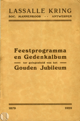 Image de Feestprogramma en Gedenkalbum ter gelegenheid van het Gouden Jubileum van de Lassalle Kring Antwerpen