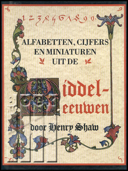 Afbeeldingen van Alfabetten, cijfers en miniaturen uit de middeleeuwen