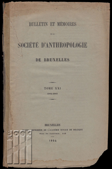 Picture of Bulletin et mémoires de la société d' Anthropologie de Bruxelles