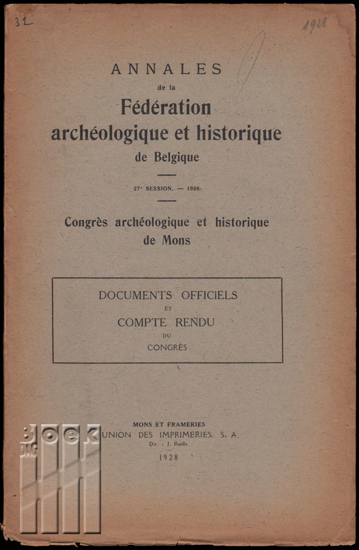 Image de Congrès archéologique et historique de Mons. Annales. 27e session