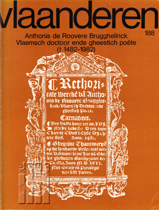 Afbeeldingen van Vlaanderen. Jg. 31, nr. 188. Anthonis de Roovere