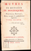 Picture of Oeuvres de Monsieur de Montesquieu. Tome second, contenant. La fuite de l' Esprit des Lois, depuis le Livre XIII, jusques & compris le Livre XXI.