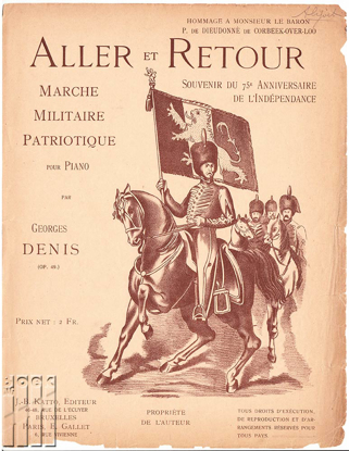 Picture of Aller et Retour. Souvenir du 75me de l' Indépendance. Marche Militaire Patriotique pour Piano