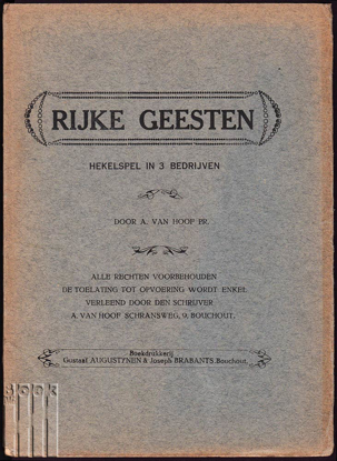 Picture of Rijke Geesten. Hekelspel in 3 bedrijven
