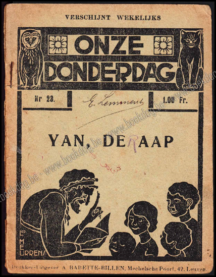 Afbeeldingen van Onze Donderdag. Nr. 23. Yan, de aap