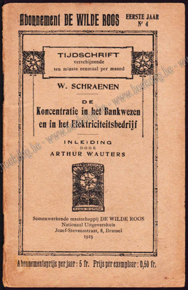 Picture of De Wilde Roos. Jrg 1, Nr. 4 , september 1923. De Koncentratie in het Bankwezen en in het Elektriciteitsbedrijf
