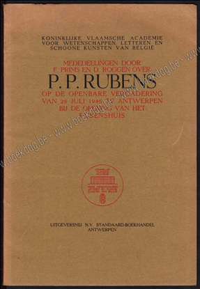 Image de Mededelingen door F. Prims en D. Roggen over P.P. Rubens op de openbare vergadering van 28 juli 1946 te Antwerpen, bij de opening van het Rubenshuis