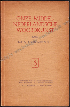 Picture of Onze middelnederlandsche woordkunst