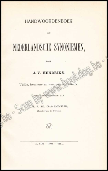 Image de Handwoordenboek van Nederlandsche Synoniemen