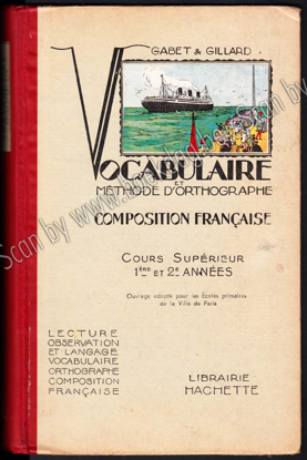 Picture of Vocabulaire et Méthode D'orthographe, Composition Française. Cours Supérieur 1ère et 2ème années