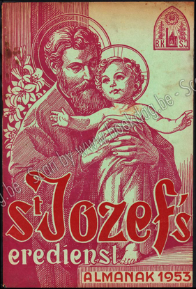Afbeeldingen van Almanak van St. Jozef's Gedurigen Eredienst Apostelwerk van Pater Damiaan 1953