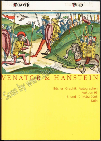 Picture of Venator & Hanstein. Auktion 93. Bücher, Graphik, Autographen