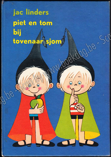 Afbeeldingen van Piet en Tom bij tovenaar Sjom