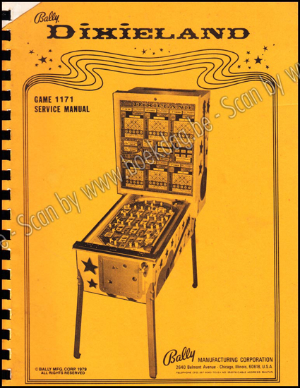 Picture of Bally Dixieland. Sevice manual. Game 1171