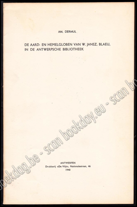 Afbeeldingen van De aard- en hemelgloben van W. Jansz. Blaeu, in de Antwerpsche bibliotheek