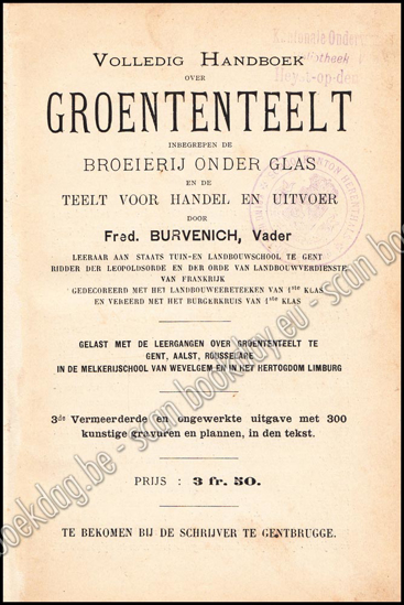 Picture of Volledig handboek over groententeelt inbegrepen de broeierij onder glas en de teelt voor handel en uitvoer