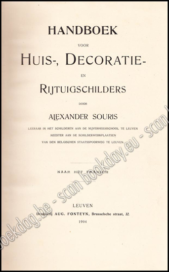 Picture of Handboek voor Huis-, Decoratie- en Rijtuigschilders