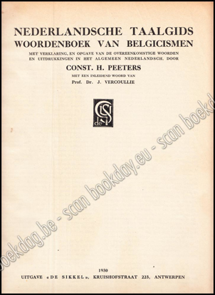 Afbeeldingen van Nederlandsche Taalgids woordenboek van Belgicismen