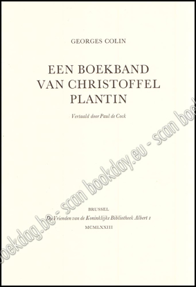Afbeeldingen van Een boekband van Christoffel Plantin - Une reliure de Christophe Plantin