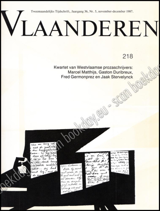Picture of Vlaanderen. Jg. 36, nr. 5. Kwartet van Westvlaamse prozaschrijvers: Marcel Matthijs, Gaston Duribreux, Fred Germonprez en Jaak Stervelynck