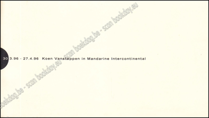 Picture of Koen Vanstappen in Mandarine Intercontinental. (Kunstenaarsboek)