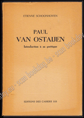 Picture of Paul Van Ostaijen. Introduction à sa Poétique