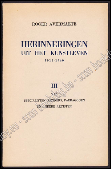 Picture of Herinneringen uit het kunstleven 1918-1940. III